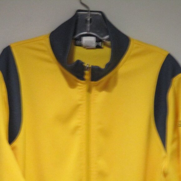 Mens Under Armour Full Zip Sweatshirt Yellow Black Large - Picture 5 of 6